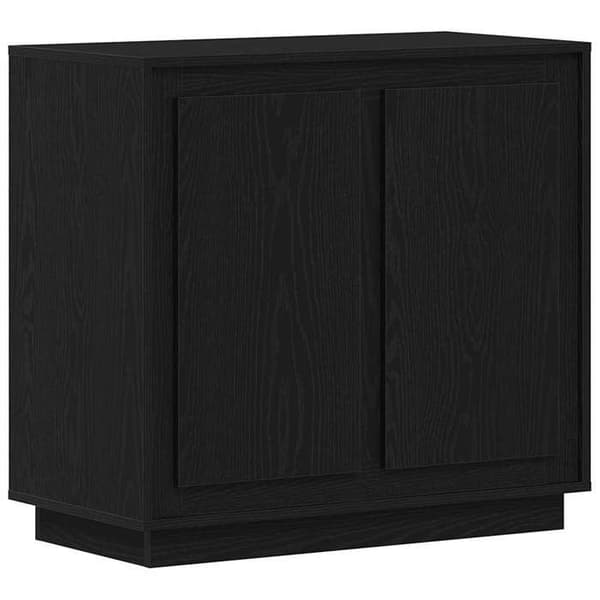 vidaXL Buffé Ek svart 80 x 40 x 75 cm Ingenjörsträ 862133