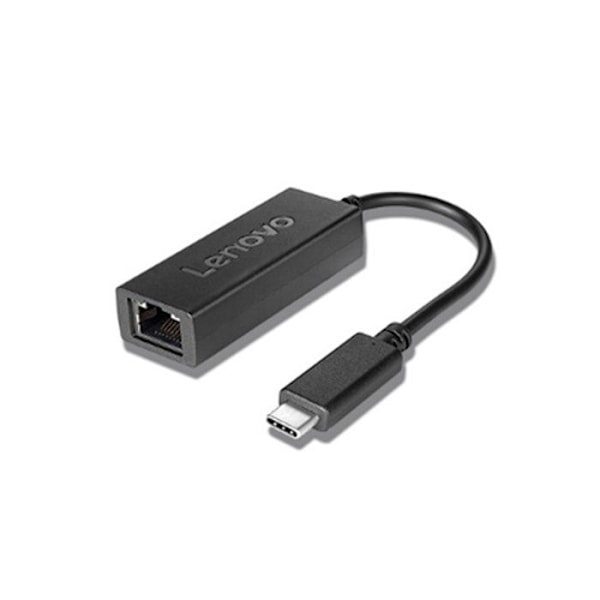 Lenovo USB Type C till Ethernet RJ 45 Adapter Svart