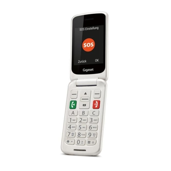 Gigaset SIEGL590W White Phone - Flip - Dual SIM - 2,8" skärm - 800 mAh batteri