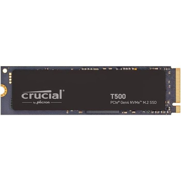 Crucial T500 SSD 2TB PCIe Gen4 NVMe M.2 Intern spel-SSD, upp till 7200MB/s, SSD-hårddisk - CT2000T500SSD8