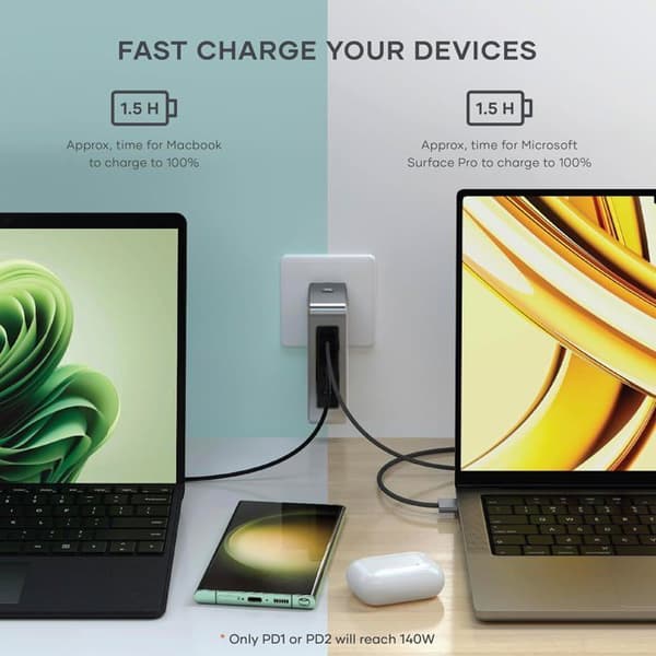 Gan Satechi USB-C reseladdare Rymdgrå