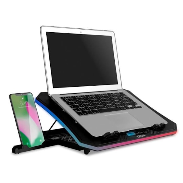 Krom Kooler laptopkylare 10 till 19" Svart