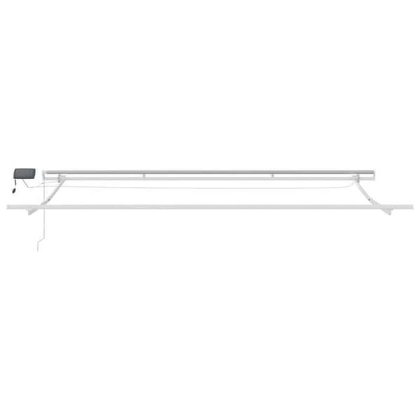 Fällbar markis VIDAXL aluminiumram vit 500×300 cm (manuell) Vit