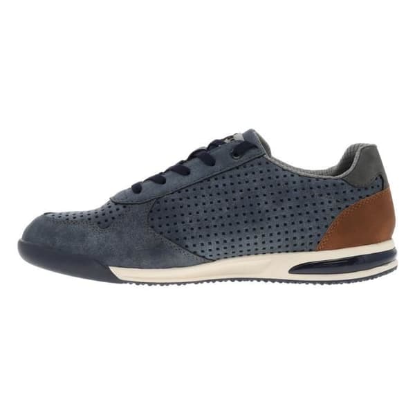Sneakers - BUGATTI - Läder - Mörkblå - Låg skaft - Elastiska snören marinblå 44
