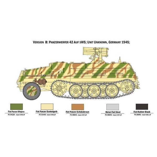 Maquette - ITALERI - Panzerwerfer 42 - 1:35 - Plast - Grå - För Vuxna