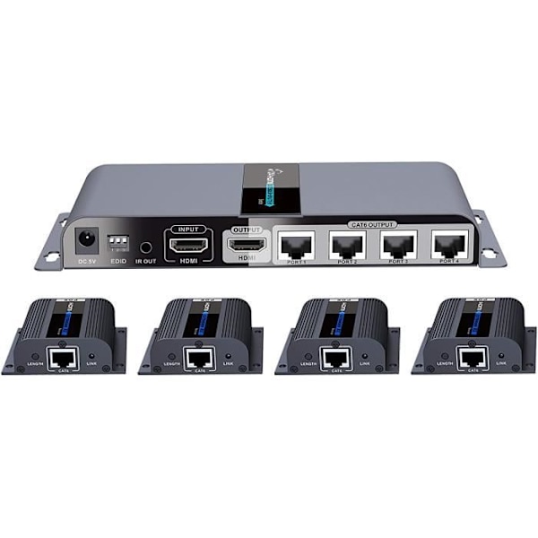 PremiumCord HDMI 1-4 Splitter + Extender Via CAT6/6a/7 Full HD 3D - khsplit4g