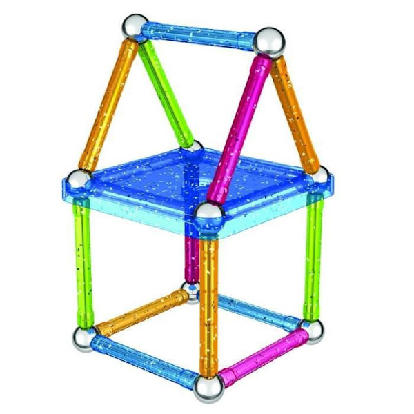 Byggset - GEOMAG - Glitter - 30 bitar - Flerfärgad - Från 3 år Flerfärgad
