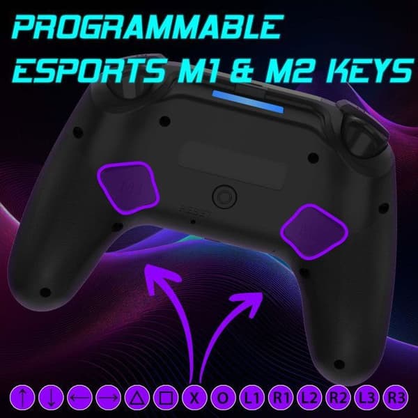 Manett - PS5 PC - Trådlös - LED RGB grön