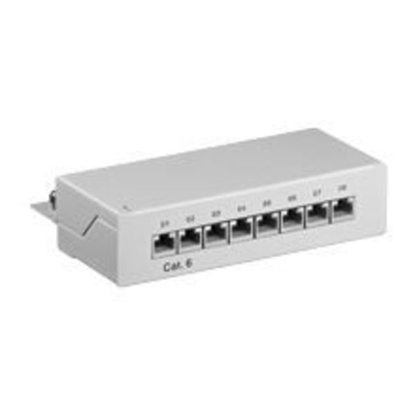 Patchpanel CAT6 8 portar - Wentronic - Beige