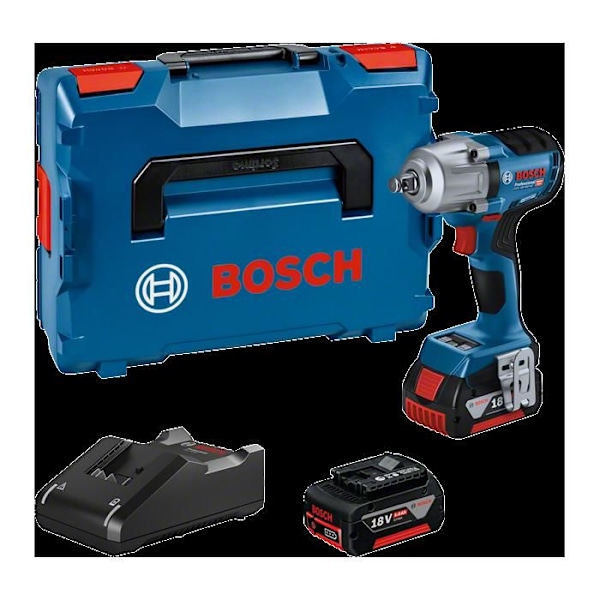 BOSCH GDS 18V-450 HC Slagnyckel (2 x 5,0 Ah + GAL18V-40 + L-Boxx 136)