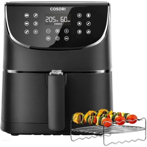 Cosori Oil-Free Hot Air Fryer 5,5 L, med 11 program, Håll varm &amp; Förvärm Funktion-Svart