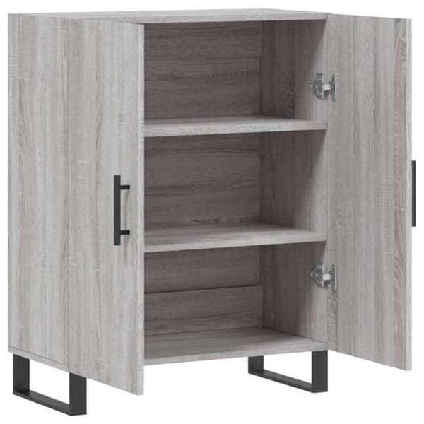 vidaXL Skänk Sonoma Grå 69,5x34x90 cm Konstruerat trä 827754