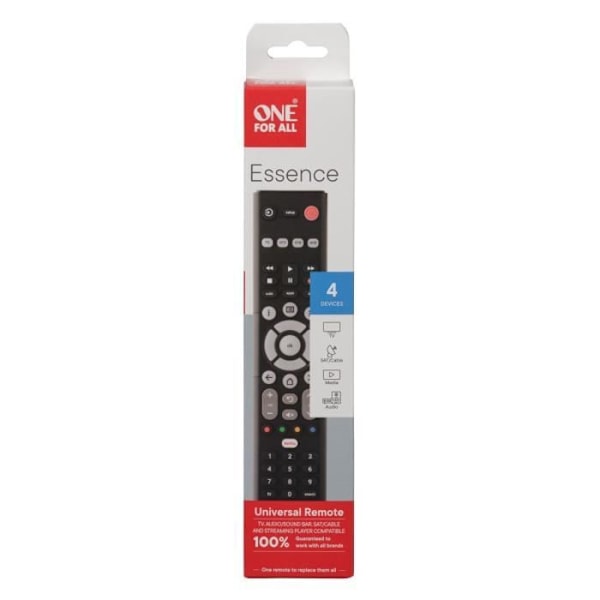 ONE FOR ALL universell fjärrkontroll - URC1242 – Essence Basic 4in1 Svart
