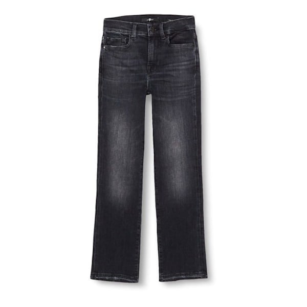 Short 7 for all mankind - JSYXC340SS - The Straight Crop Slim Illusion med Let Down Hem Jeans Femme Svart XXS