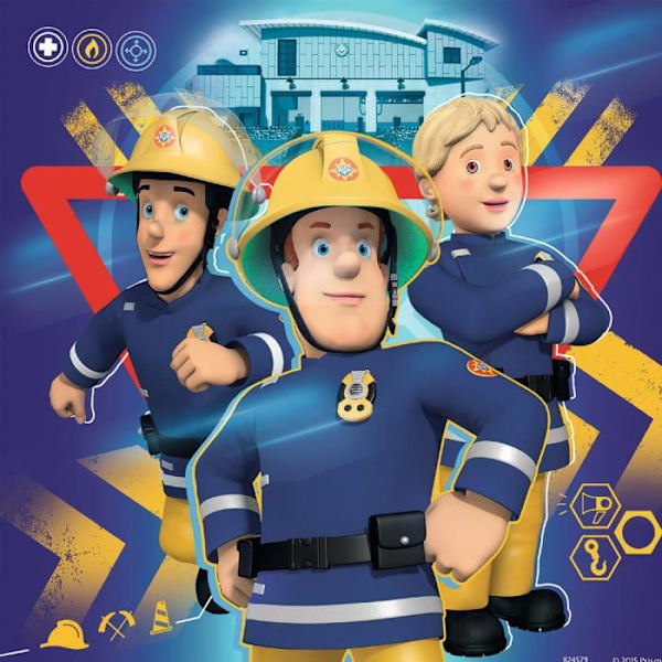 Brandman Sam Pussel - Ravensburger - 3 x 49 bitar - Flerfärgad Flerfärgad