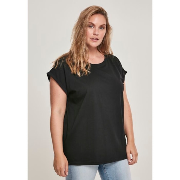 T-shirt dam - Urban Classic - Utvidet modell - 100% økologisk bomull - Korte ermer - Farge svart svart S