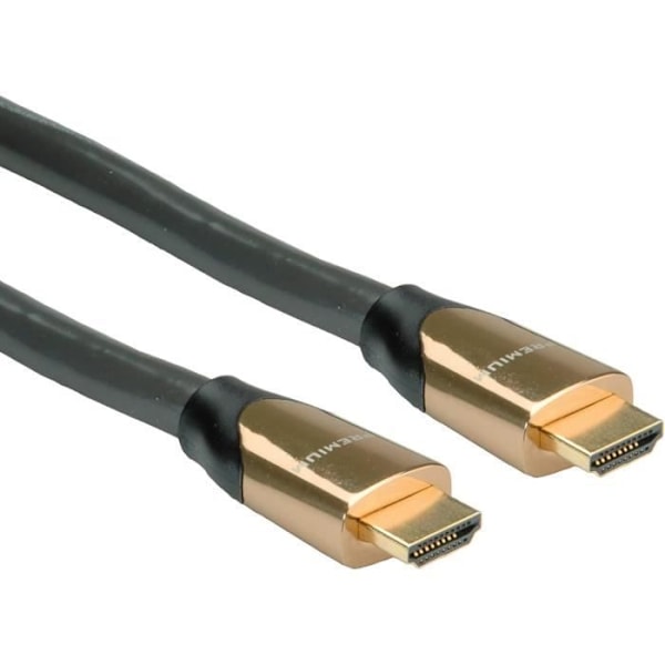 HDMI-kabel - ROLINE - Ultra HD - 9 m - Stöder 3D - Ethernet-kanal Svart