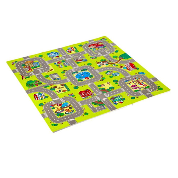 Barnmatta - NILS - Extreme MD02 - Pedagogiskt pussel - EVA-skum - 90x90 cm Grågrön