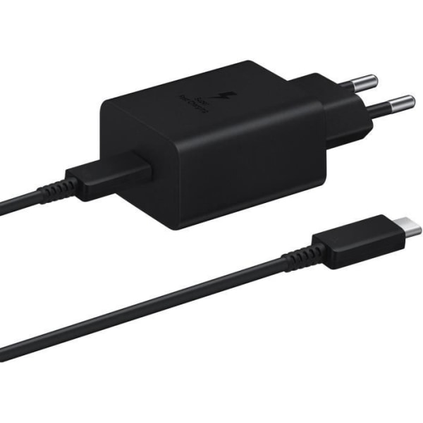 SAMSUNG Ultra Snabb Nätladdare 45W + CBL USB C Svart Svart