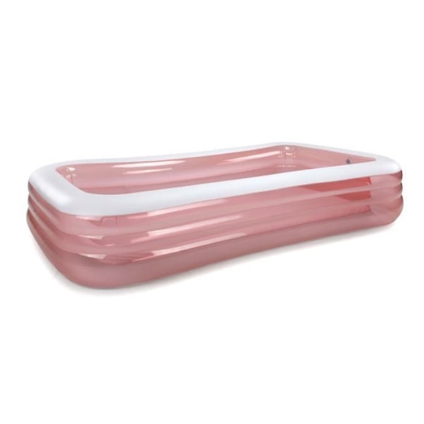 Rektangulär uppblåsbar pool - Intex - Frostad Rosa - 305x183x56cm Rosa