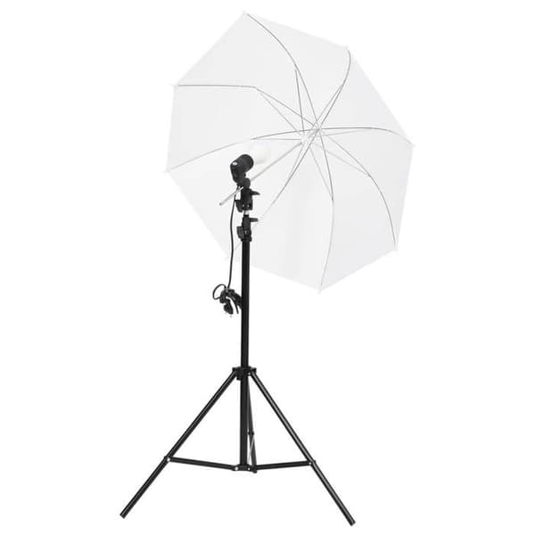 vidaXL Studio Lighting Kit med stativ och paraplyer 190230 Vit