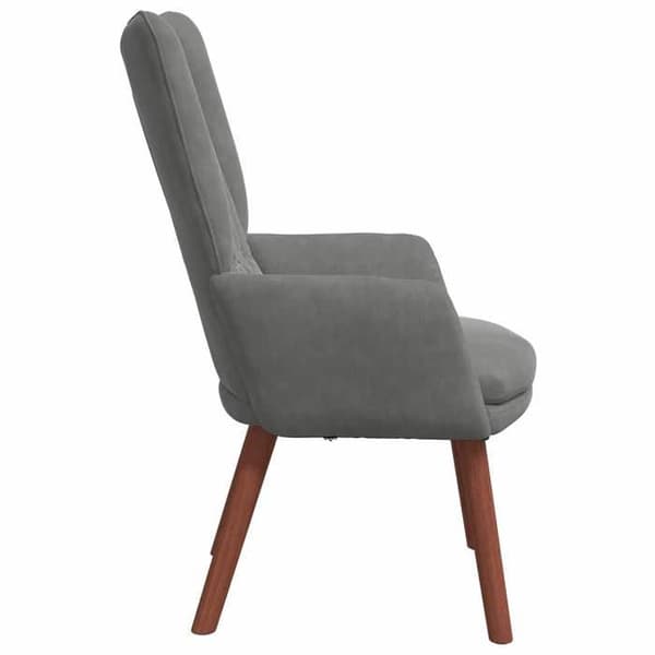 vidaXL fåtölj Mörkgrå 63 x 67 x 94 cm Sammet 42001815
