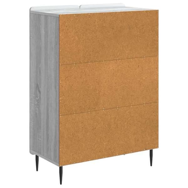 vidaXL Buffé Sonoma grå 66 x 34,5 x 92 cm Ingenjörsträ 894361