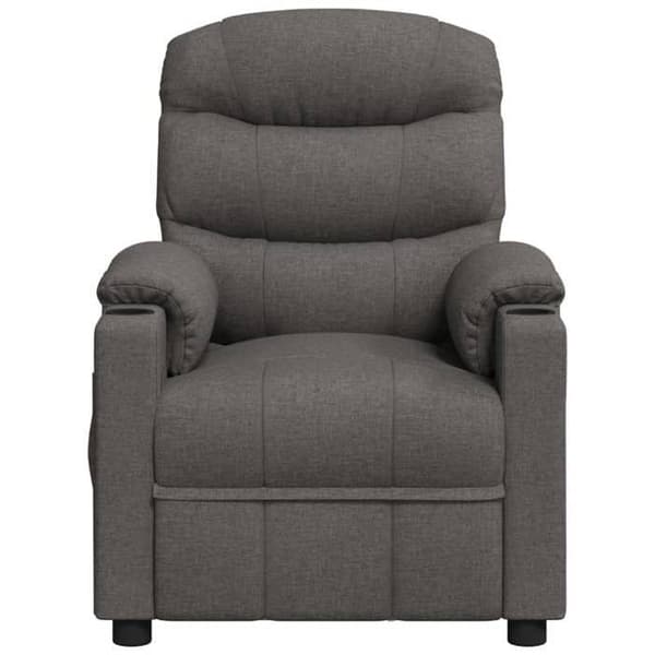 vidaXL Massagefåtölj Mörkgrå Tyg 348083