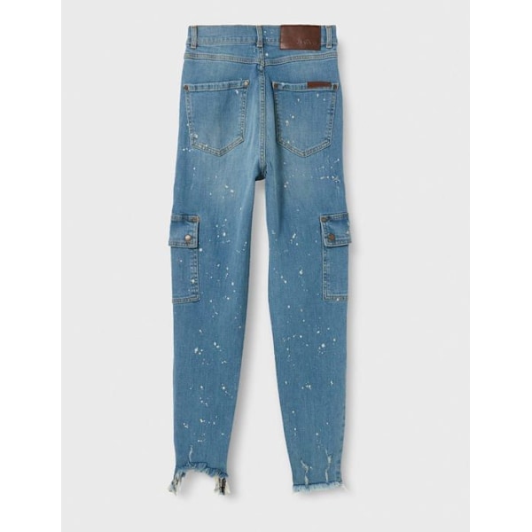 Jeans Gianni kavanagh - GKW001931 - Medium Blue Core Cargo Jeans med Bleach Splatter Garcon Blå (medelblå) M