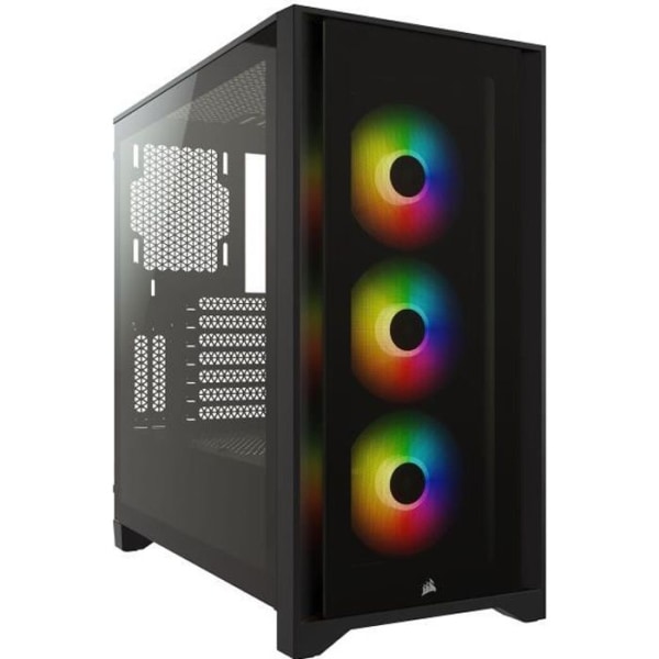 CORSAIR iCUE 4000X RGB PC-fodral - Mid Tower - Härdat glas - Svart (CC9011204WW)