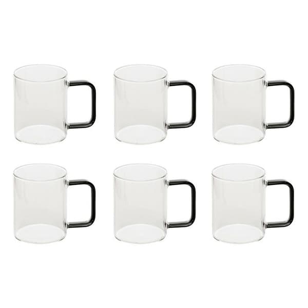 Set med 6 glasmuggar "Mia" 20cl Transparent Transparent