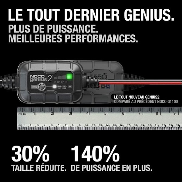 Noco - Genius Batteriladdare 2EU 2A SVART