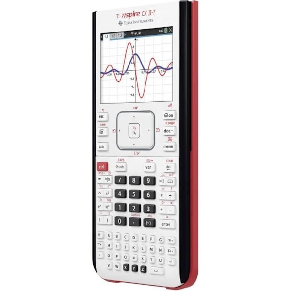 Grafisk kalkylator - Texas Instruments - TI-Nspire CX II-T - Färgskärm - USB-laddningsbar - Tentamensläge