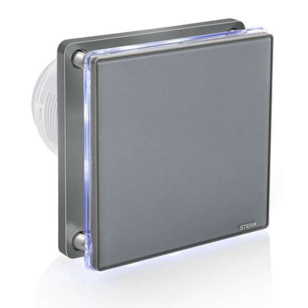 STERR - Grå Fläkt med LED-bakgrundsbelysning 100 mm - BFS100L-G Grå