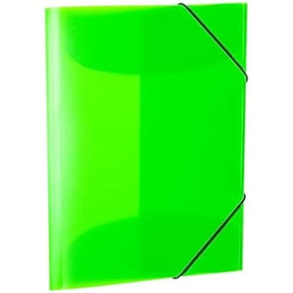 A4-ringpärmar - HERMA - 19658 - Transparent fluorgrön - Robust elastisk - Inre flikar fluorescerande grön