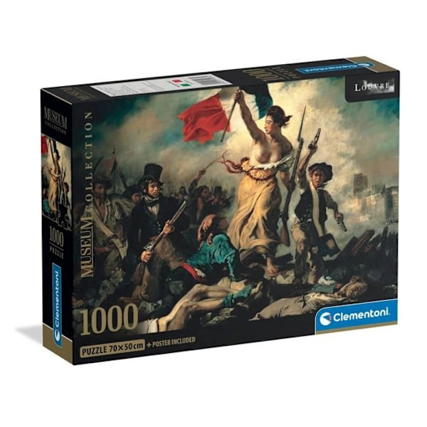 Pussel Compact 1000 bitar: Delacroix - Frihetsledande människor