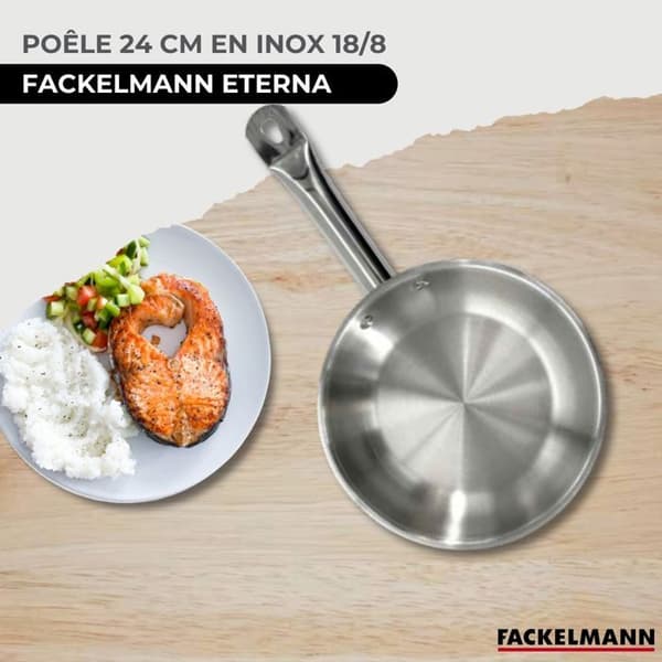 Stekpanna i rostfritt stål 24 cm Fackelmann Eterna Rostfritt stål