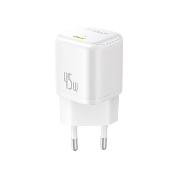 Nätadapter - BASEUS - PicoGo - 45W - USB-C - Snabbladdning Blanc måne