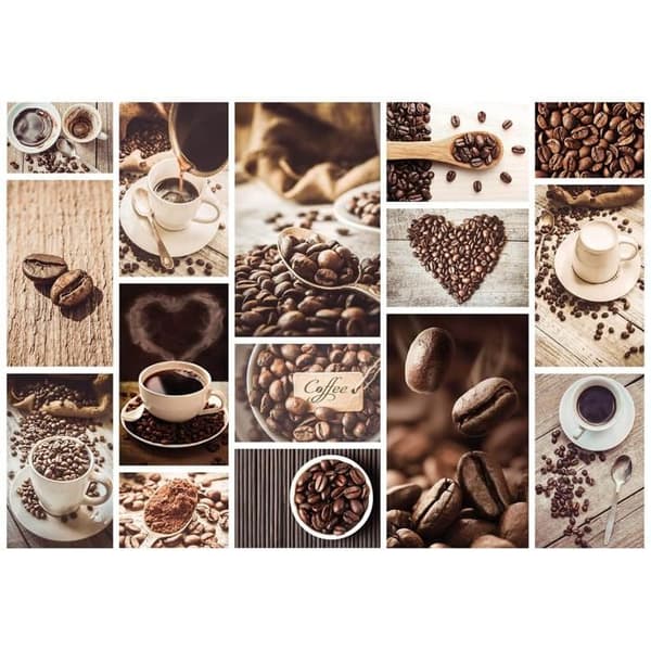 Pussel 1000 bitar: Kaffegryn Enfärgad