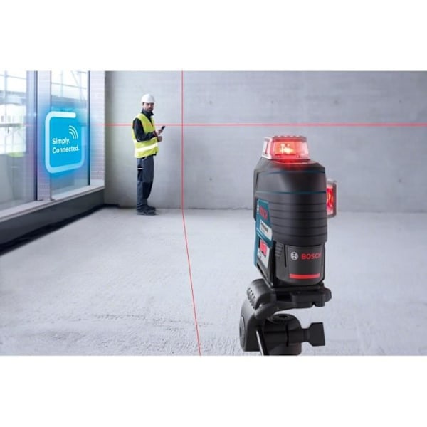 Bosch Professional GLL 3-80 C linjelaser - Projekterar 3 linjer över 360° + BT 150 stativ (batteriversion) - 0601063R01