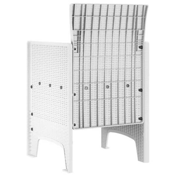 vidaXL Trädgårdsstol 2 st Vit 53 x 49 x 85 cm Polypropen 847458