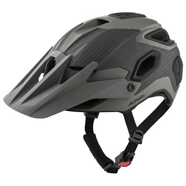 ALPINA Rootage unisex cykelhjälm - Kaffe/Grå Matt - Kolfiber, keramik, polykarbonat, COOLMAX Kaffe / grå matt M