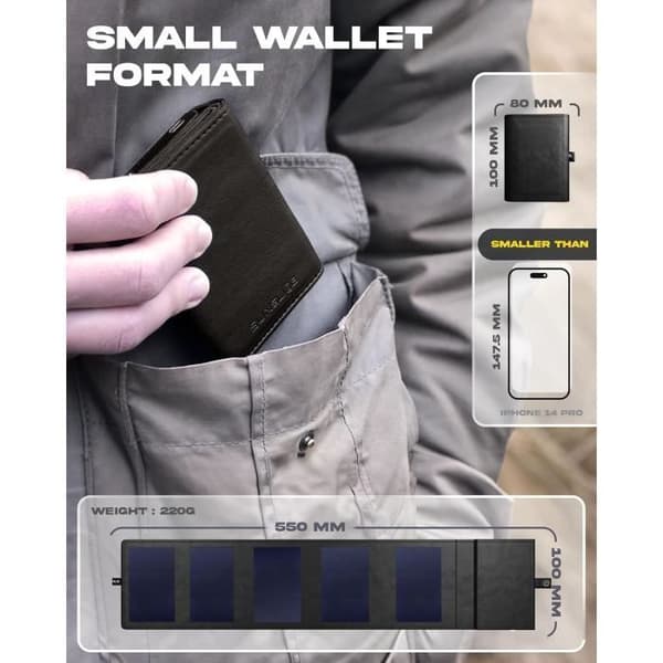 Mini Solarbatteri Externt Bärbart 4000 mAh - 4W Sunslice Photon