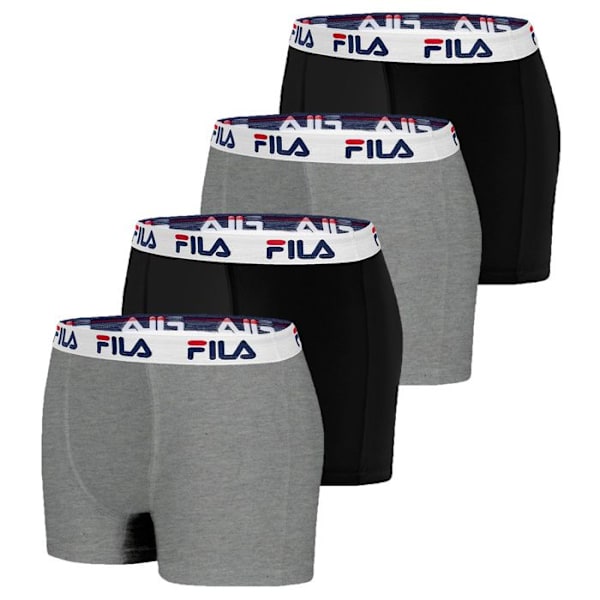 Boxershorts herr FILA FU5016 - Paket med 4 svarta, grå - Bekväm och stretchig Flerfärgad jag