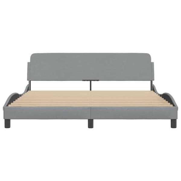 vidaXL Dover sängram ljusgrå 180x200 cm tyg 373225