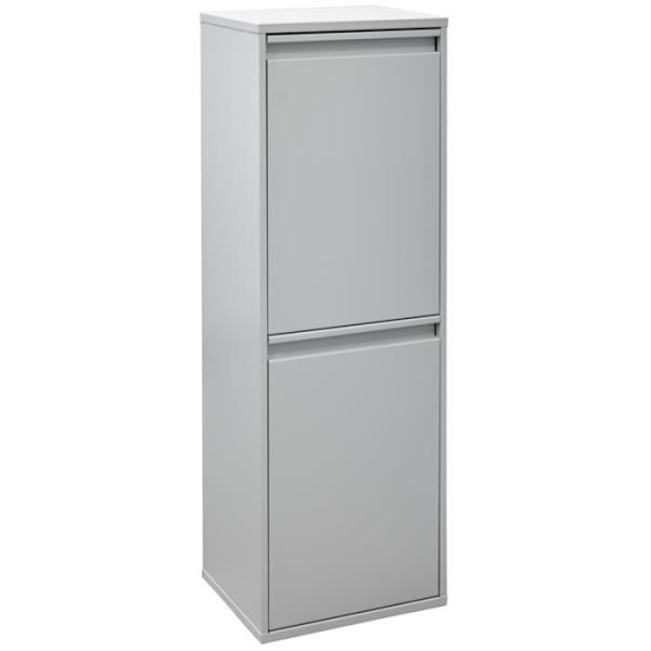 Arregui Basic CR202-B Stålåtervinningskärl, selektiv sorteringsbehållare, 2 hinkar, 2 x 17L (34L), grå