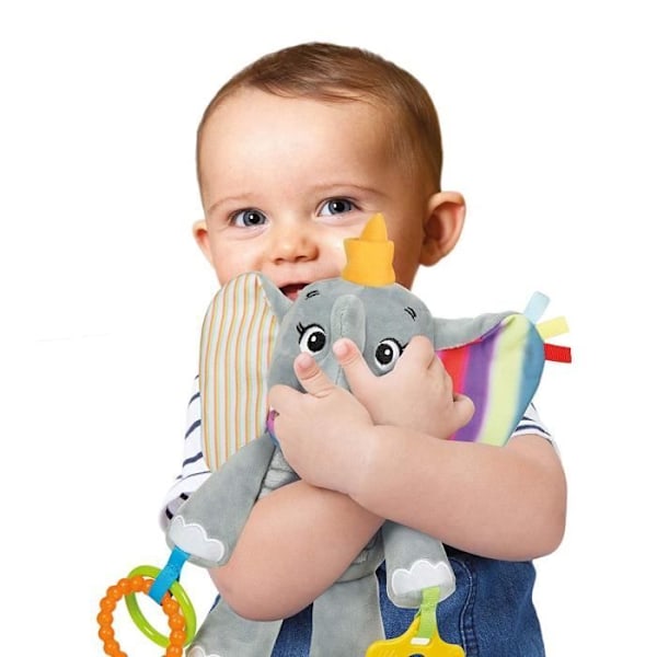 CLEMENTONI Disney Baby - Dumbo First Activities Soft Toy - Early Learning Game