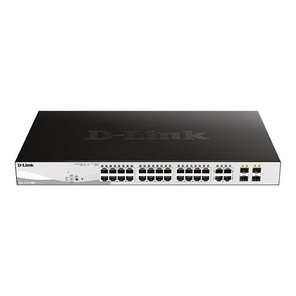 Commutator D-Link DGS 1210-28MP - 24 portar PoE+ - 4 portar Gigabit - Rackable - Intelligent