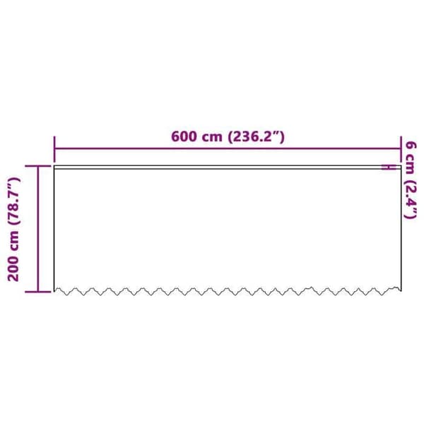 VidaXL Blomster spetsgardin vit 200 x 600 cm - Polyester Vit