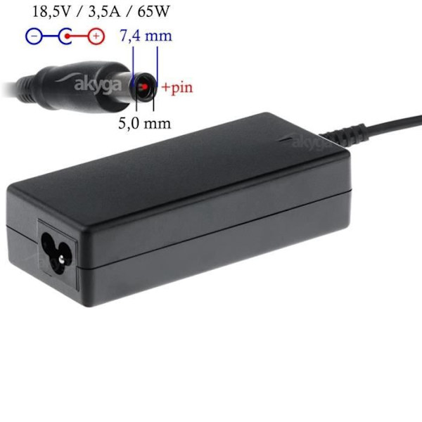 AKYGA AK-ND 03 ERSÄTTNING FÖR BÄRBAR STRÖMFÖRSÖRJNING 65W SVART AK-ND-03 Svart